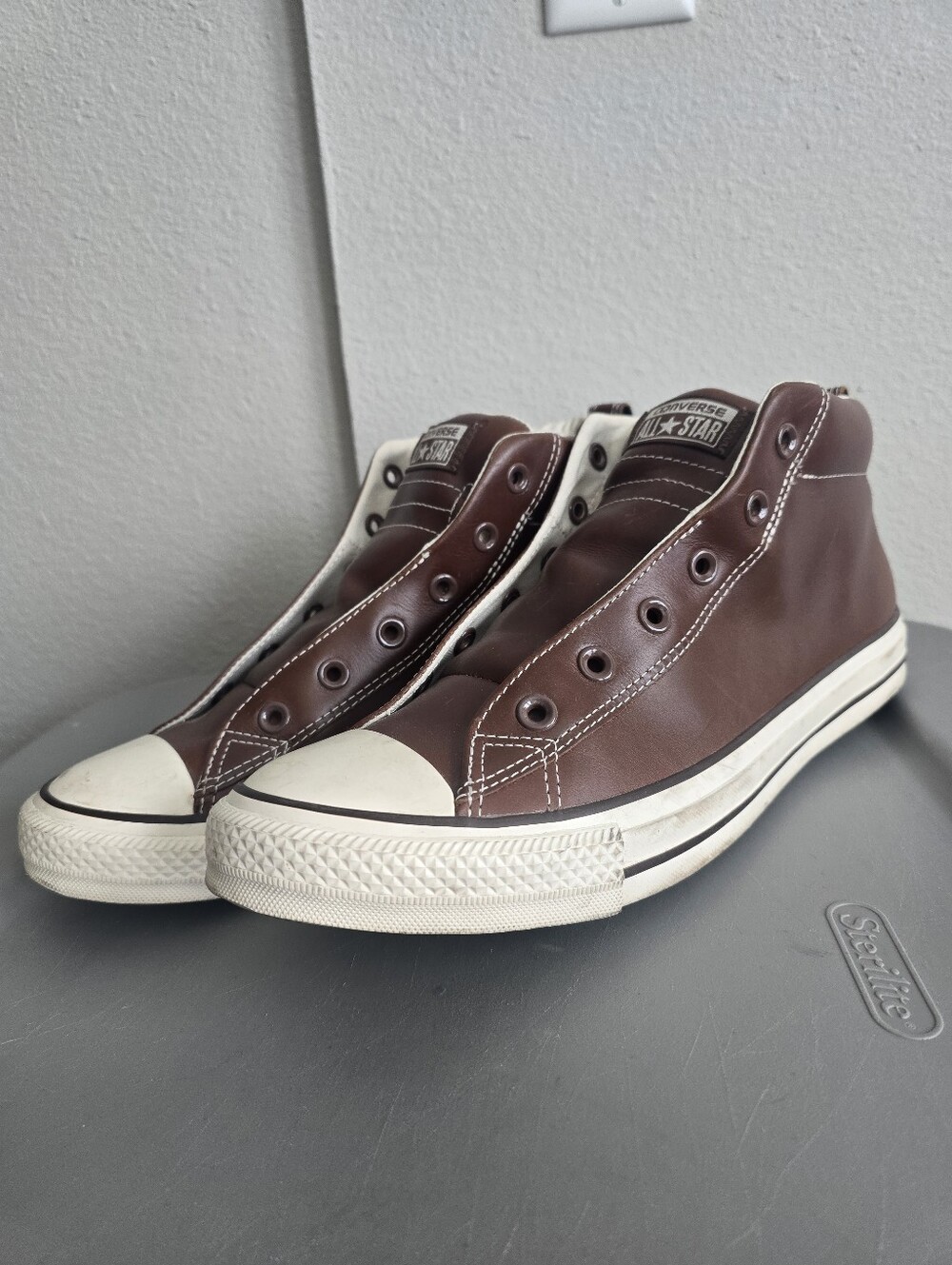 Converse Shoes Leather Brown 9.5
